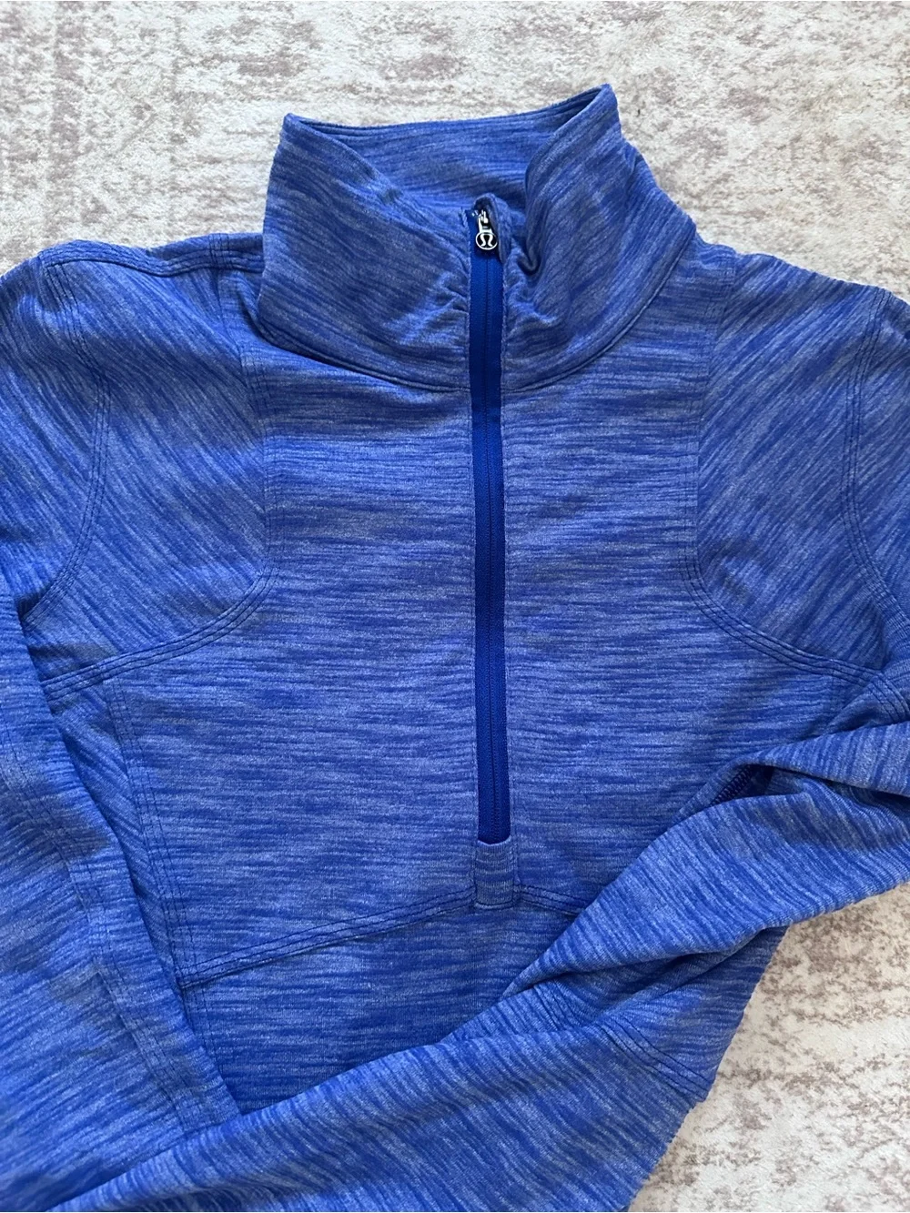 lululemon athletica Royal Blue Quarter-Zip Heathered Pullover